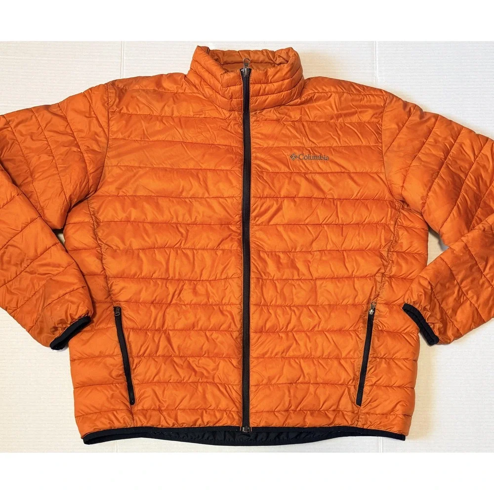 COLUMBIA - Men's Puffer Jacket - Quilted Full Zip Insulated Lightweight - XL